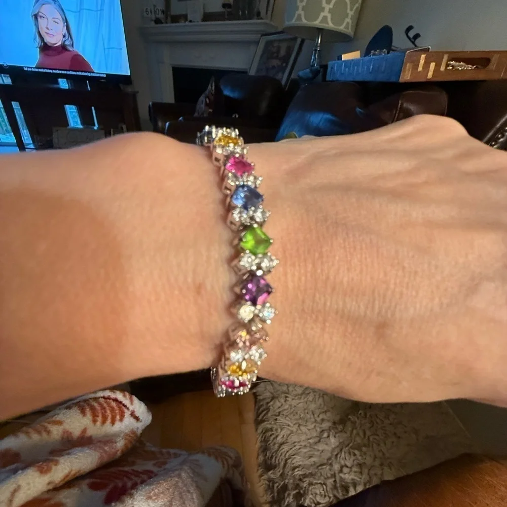 Nolan Miller glamour collection, multicolor, gemstone, tennis bracelet